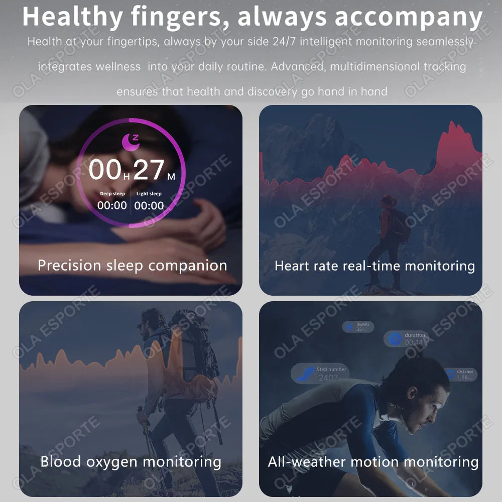 2025 New Smart Ring Heart Rate Blood Oxygen Sleep Monitoring Gesture Control Tiktok Smart Ring Multi-Sport Modes for Android IOS