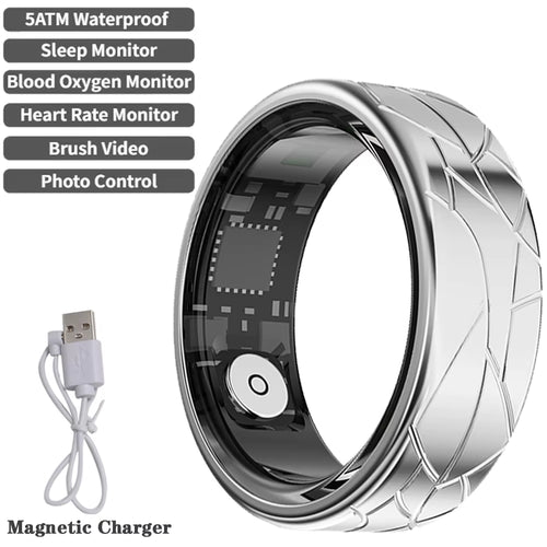2025 New Smart Ring Heart Rate Blood Oxygen Sleep Monitoring Gesture Control Tiktok Smart Ring Multi-Sport Modes for Android IOS
